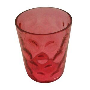 Fenton Cranberry Glass Coinspot Tumbler Handcrafted Vintage Decorative Accent